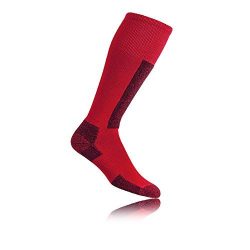 THORLO UNISEX SKI THORMOLITE SKI SOCKS, FIRE RED/BLACK XL