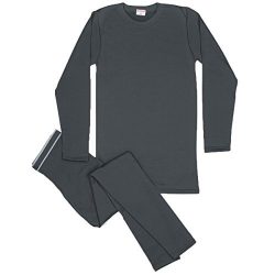 Rocky Men’s Thermal Fleece Lined Long John Underwear 2pc Set (Xlarge, Charcoal)