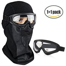 Balaclava Ski Face Mask, Vanmor Windproof Outdoor Ski Mask + UV400 Protection Anti-fog Ski Goggl ...