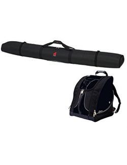 Athalon 330/334 Deluxe Ski & Boot Bag Set (2 Piece), Black