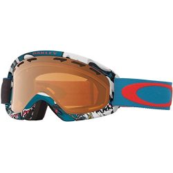 Oakley O-Frame 2.0 XS Snow Goggles, Shady Trees Blue/Red, Small