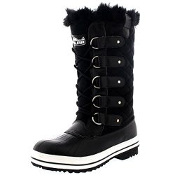 Polar Products Womens Snow Boot Quilted Tall Winter Snow Waterproof Warm Rain Boot – 8  ...