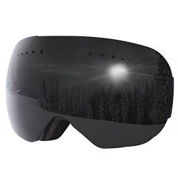 G4Free Frameless OTG Ski Snowboard Snowmobile Goggles with Double Lens for Winter Sports 100% UV ...