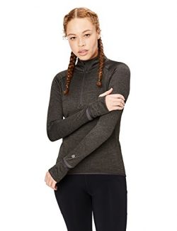 Core 10 Women’s Be Warm Thermal Fitted Run Half-Zip (XS-XL, Plus Size 1X-3X), Dark Heather ...