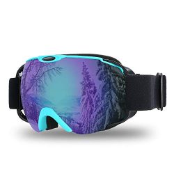 Lixada Ski Goggles,Snowboard Goggles UV Protection Anti-Fog Snow Goggles Helmet Compatible Spher ...