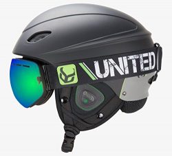 Phantom Helmet with Audio and Snow Supra Goggle (Black, Large)