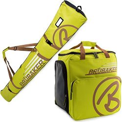 BRUBAKER Champion Combo – Limited Edition – Ski Boot Bag and Ski Bag for 1 Pair of S ...