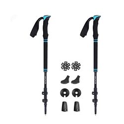 vicelecus Trekking Poles – Collapsible Ultralight Hiking Walking Sticks with Quick Lock &a ...