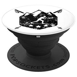 Snow Ski Tripe Cross Country – Detailed Graphic Design – PopSockets Grip and Stand f ...