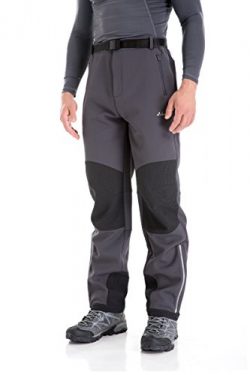 Clothin Men’s Fleece-Lined Soft Shell Winter Pants – Insulated, Water and Wind-Resistant