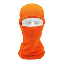 Leedford Face Mask, Tactical Motorcycle Cycling Hunting Outdoor Ski Full Face Mask Helmet (Orange)