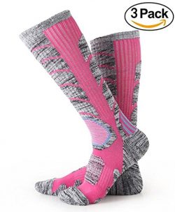 Ski Socks – Womens Hiking / Skiing / Trekking / Snowboard Multi Performance Sport Socks 3  ...