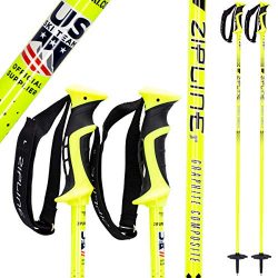 Zipline Ski Poles Carbon Composite Graphite Blurr 16.0 U.S. Ski Team Official Ski Pole (Downhill ...